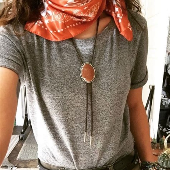 Vintage Tiger’s Eye Bolo Tie - Picture 2 of 8